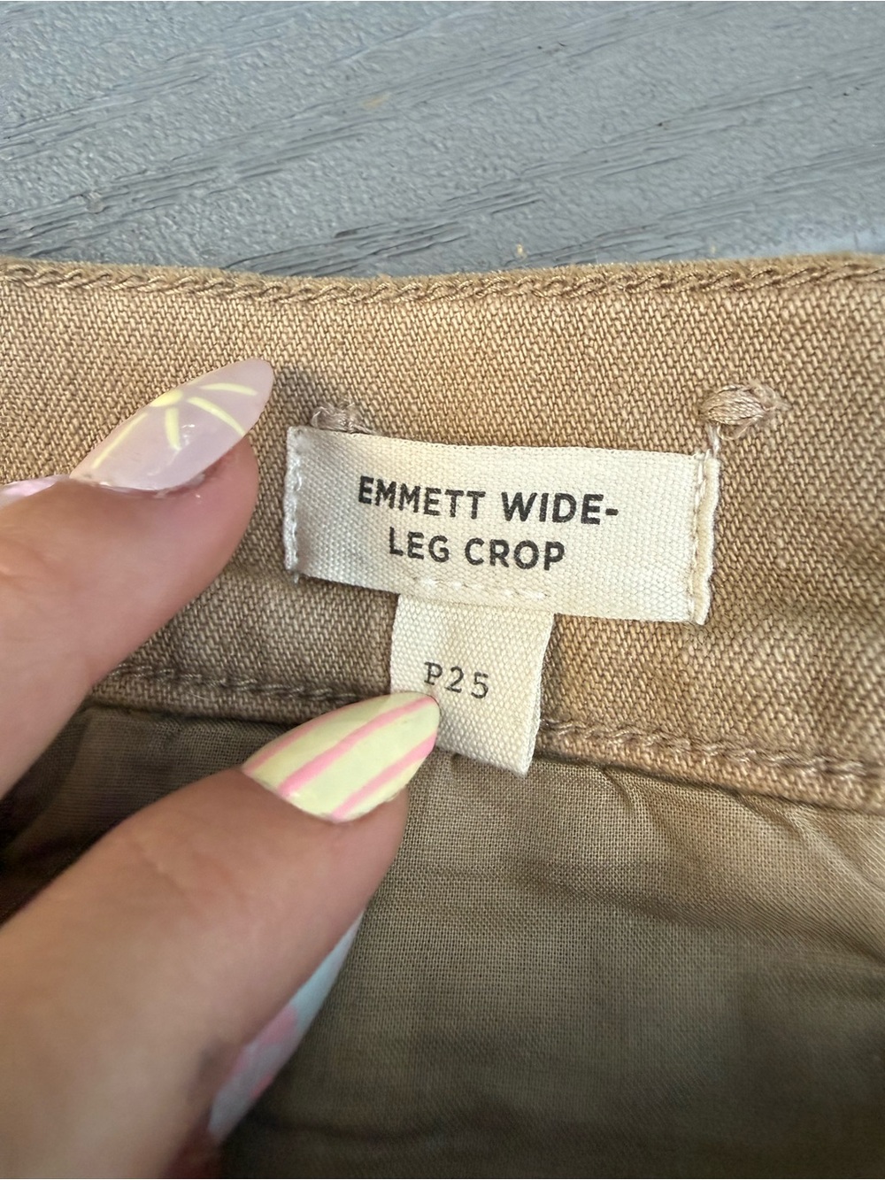 Madewell Emmett Wide-Leg Crop Jeans in Khaki